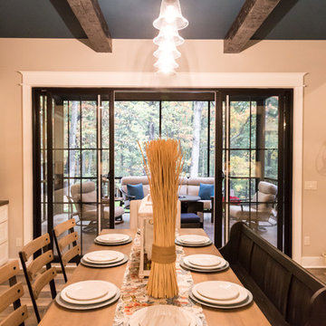 Dining Room with Coretec Luxury Vinyl Plank Flooring