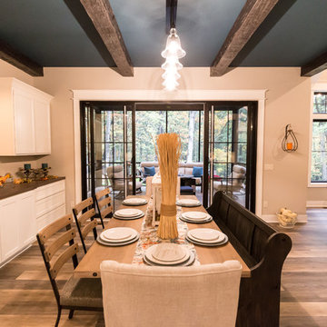 Dining Room with Coretec Luxury Vinyl Plank Flooring
