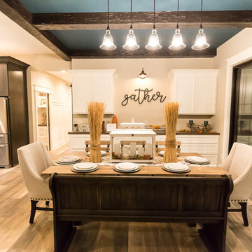 Dining Room with Coretec Luxury Vinyl Plank Flooring