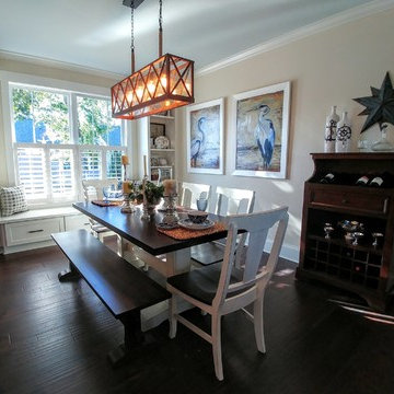 Dining Room with Custom Built-Ins and Bench