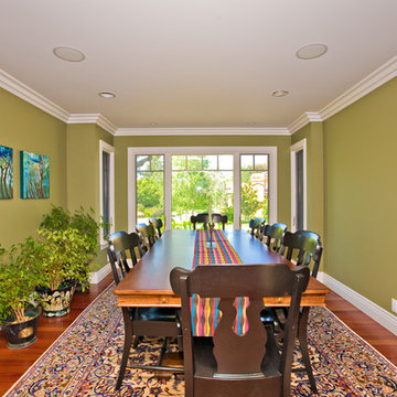 Dining room with custom cabinetry