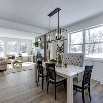 Dining Room with Custom Wood Artwork