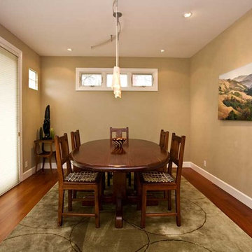 dining room with faux leather texture paint
