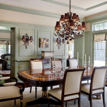 Dining room with Hammerton Log & Timber chandelier