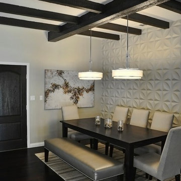 Dining Room with Textured Wall