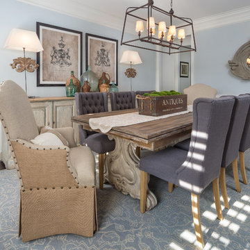 Dining Room with Vintage Bottles