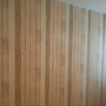 Dining room  wood panelling wallpaper