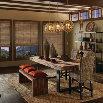 Dining Room Woven Wood Shades