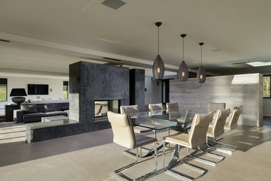 This is an example of a modern dining room in Cheshire.