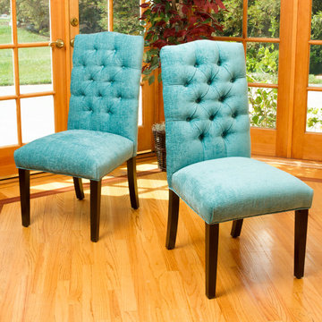 Dining Space featuring Eclectic Teal Green Dining Chairs