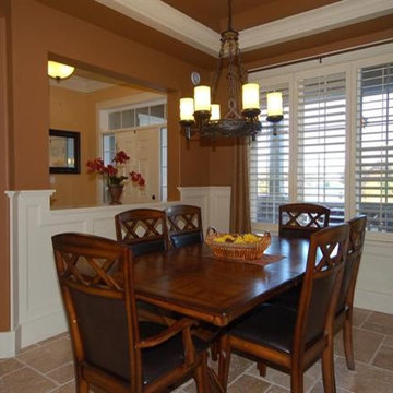 Dining with Wood Panel Accent