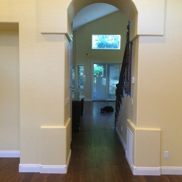 Dinning entry into kitchen Family room After