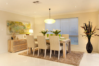 Inspiration for a modern dining room remodel in Brisbane