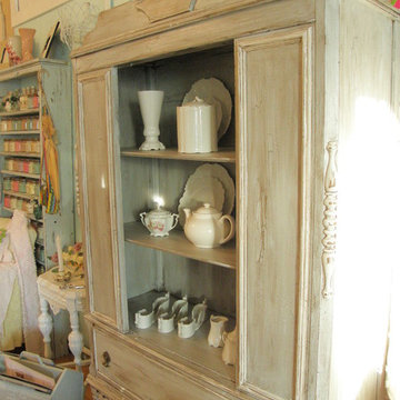 distressed antique china cabinet shabby chic