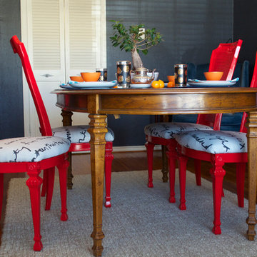 DIY Ideas: Spray Paint and Reupholster Your Dining Room Chairs