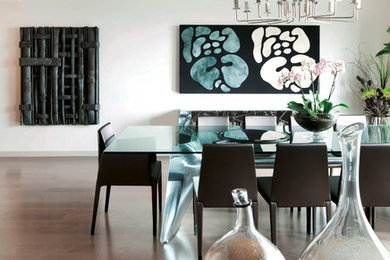 Inspiration for a contemporary dining room remodel in Other