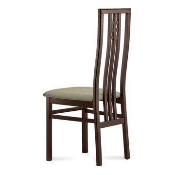 DomItalia Scala Dining Chair with Opale Grey seat and Wenge Frame