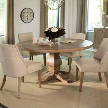 Donny Osmond Home Florence Round Dining Table in Warm Natural