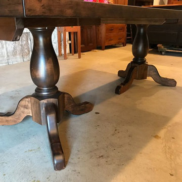 Double Pedestal Tables Made with New Wood