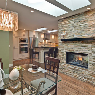 Double Sided Fireplace Dinning Area
