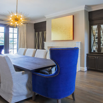 Dramatic Cobalt & Gold | Memorial Home Renovation | Houston, TX | 2016
