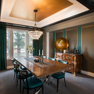 Dramatic, Glamorous Dining Room