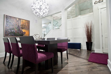 Dining room - contemporary dining room idea in Calgary