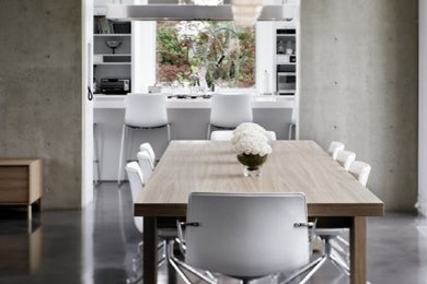 Inspiration for a modern dining room in Vancouver.