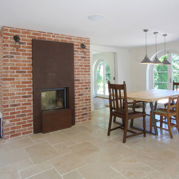 Dual Aspect Fireplace at Country House, Surrey