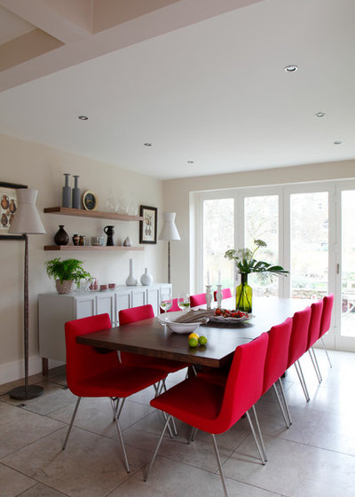 Transitional Dining Room by Sally Dernie Limited