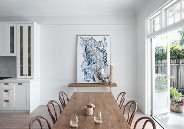 Transitional Dining Room by Dieppe Design