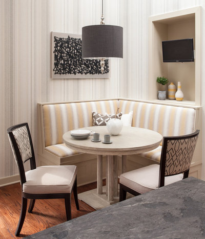 Transitional Dining Room by Samantha Friedman Interior Designs