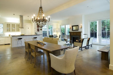 Example of a country dining room design in San Francisco