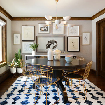 Eastside Tudor Dinette and Picture Wall with Hidden TV