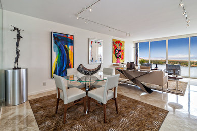Photo of a contemporary dining room in Miami.