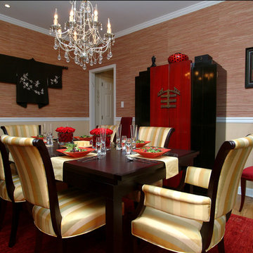 Eclectic dining room in Bryn Mawr, PA