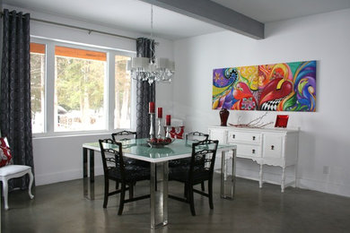This is an example of an eclectic dining room in Ottawa.