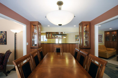 Transitional dining room photo in Minneapolis