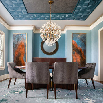 Elegant Dining Room in Soothing Blue