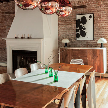 Elegant Loft with Colored Accents