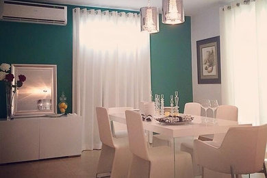 Elegant white dinning room