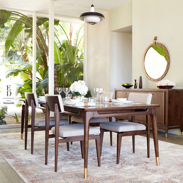 Ellen DeGeneres - Relaxed Mid-Century Dining Room