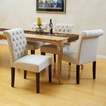 Ivory Dining Chair Houzz, Ivory Cloth Dining Chairs