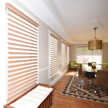 Elmhurst Dining Room with Pirouettes by Hunter Douglas