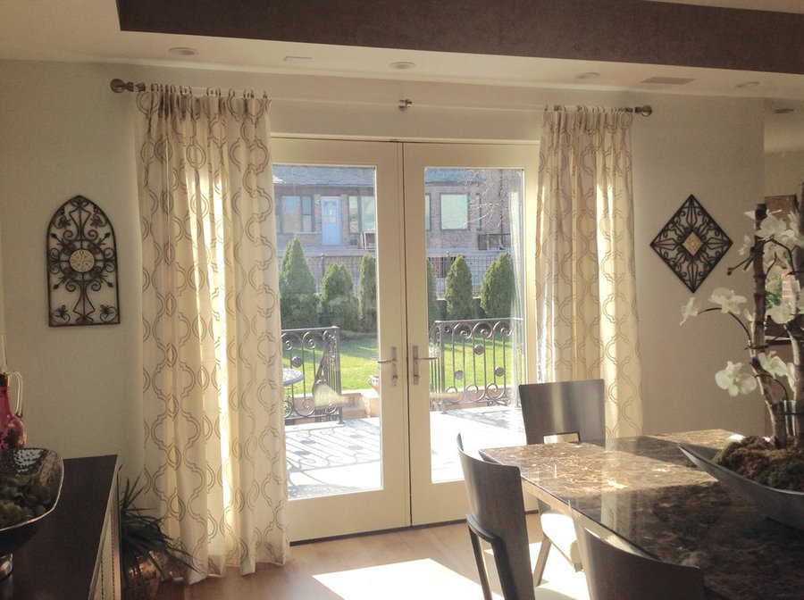 Embroidered drapes