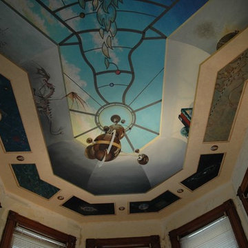 Entire ceiling with fantasy orrery