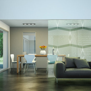 Etched Glass Partitions