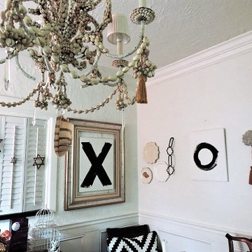 ever-evolving white dining room