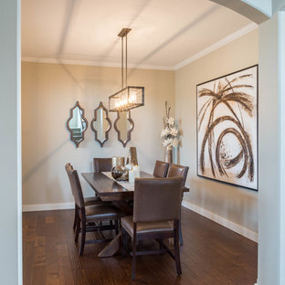 Idées déco pour une salle à manger craftsman.