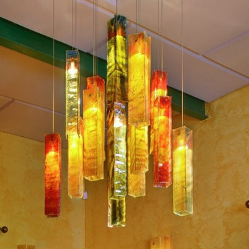 Exotic candles - custom chandelier